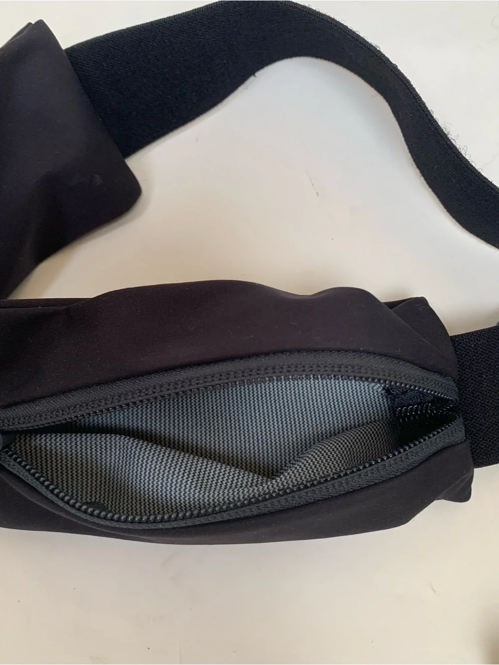 Pacearm Black Running Waist Pack Zippered Pockets Adjustable Waist
